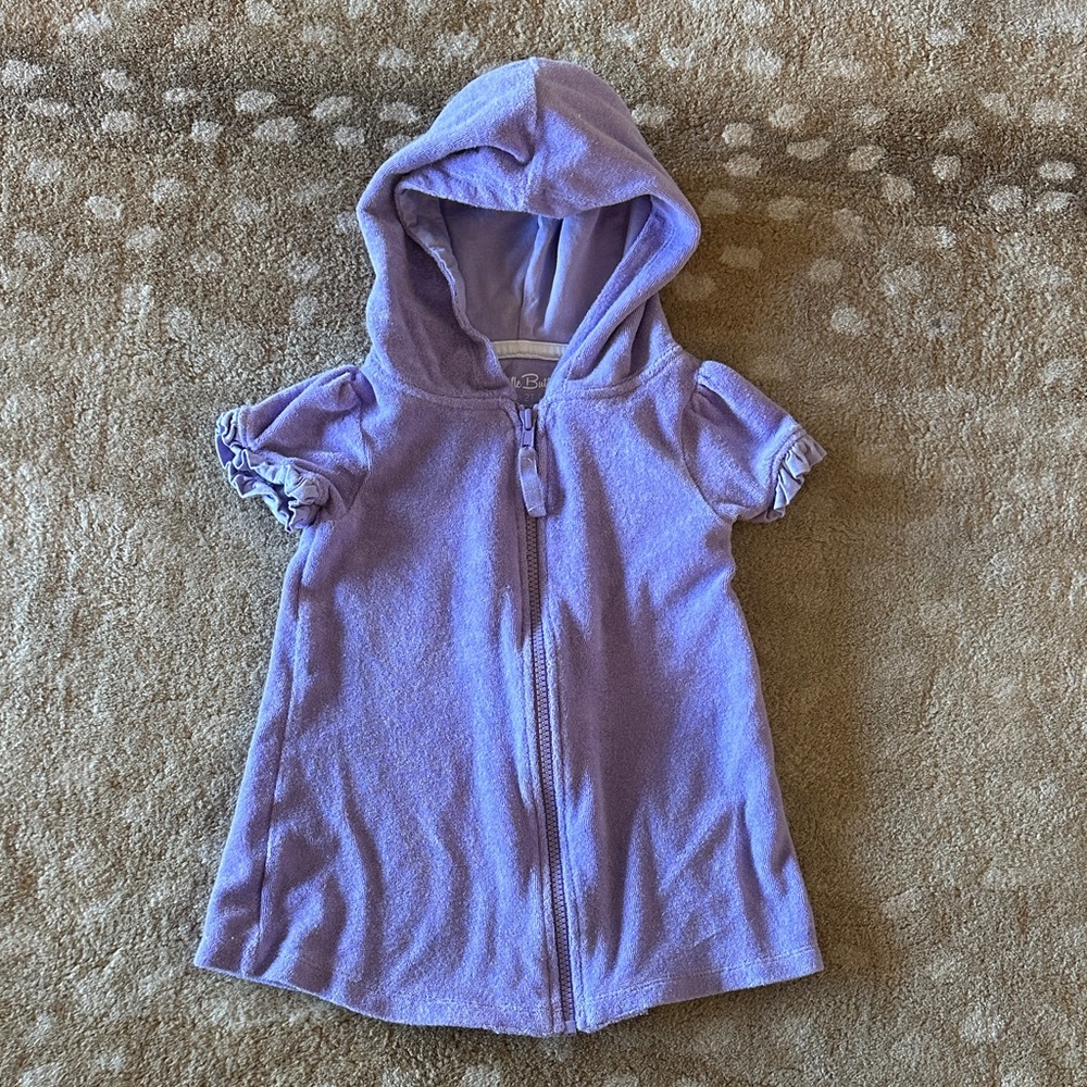Ruffle butts Purple Kids Hooded towel